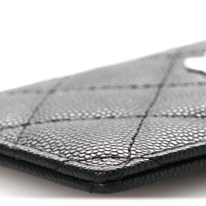Chanel Caviar Quilted Card Holder On Chain Black 11 of 12