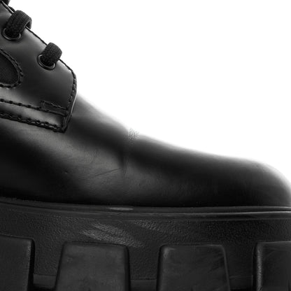 Prada Spazzolato Rois Nylon Metal Triangle Logo Monolith Pouch Pocket 55mm Boots 39 Black 11 of 13
