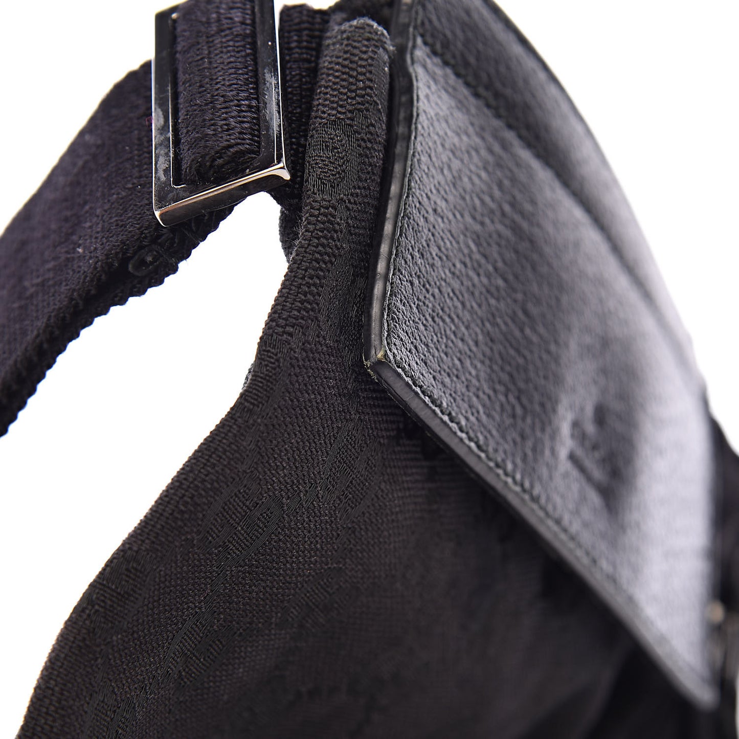 GG Monogram Double Pocket Belt Bag Black
