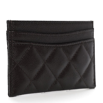 Chanel Caviar Quilted Card Holder Dark Brown 3 of 9
