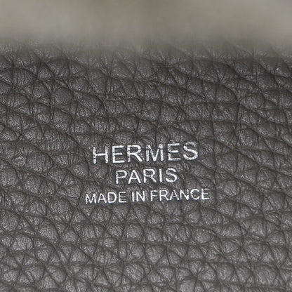 Hermes Taurillon Clemence Picotin Lock 22 MM Etain 6 of 8
