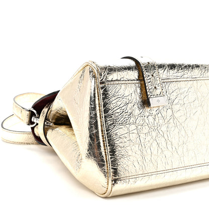 Mulberry Metallic Crinkled Calfskin Medium Alexa Gold 9 of 10