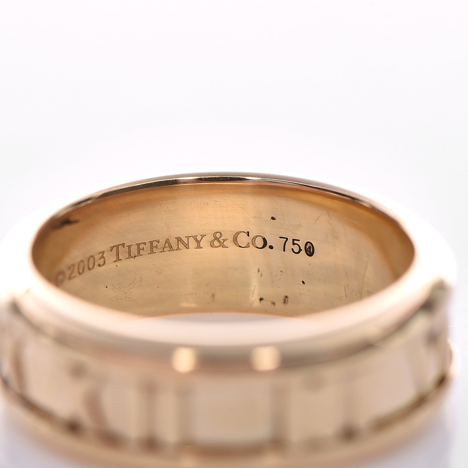 Tiffany 18K Yellow Gold Atlas Ring 5.75 5 of 5