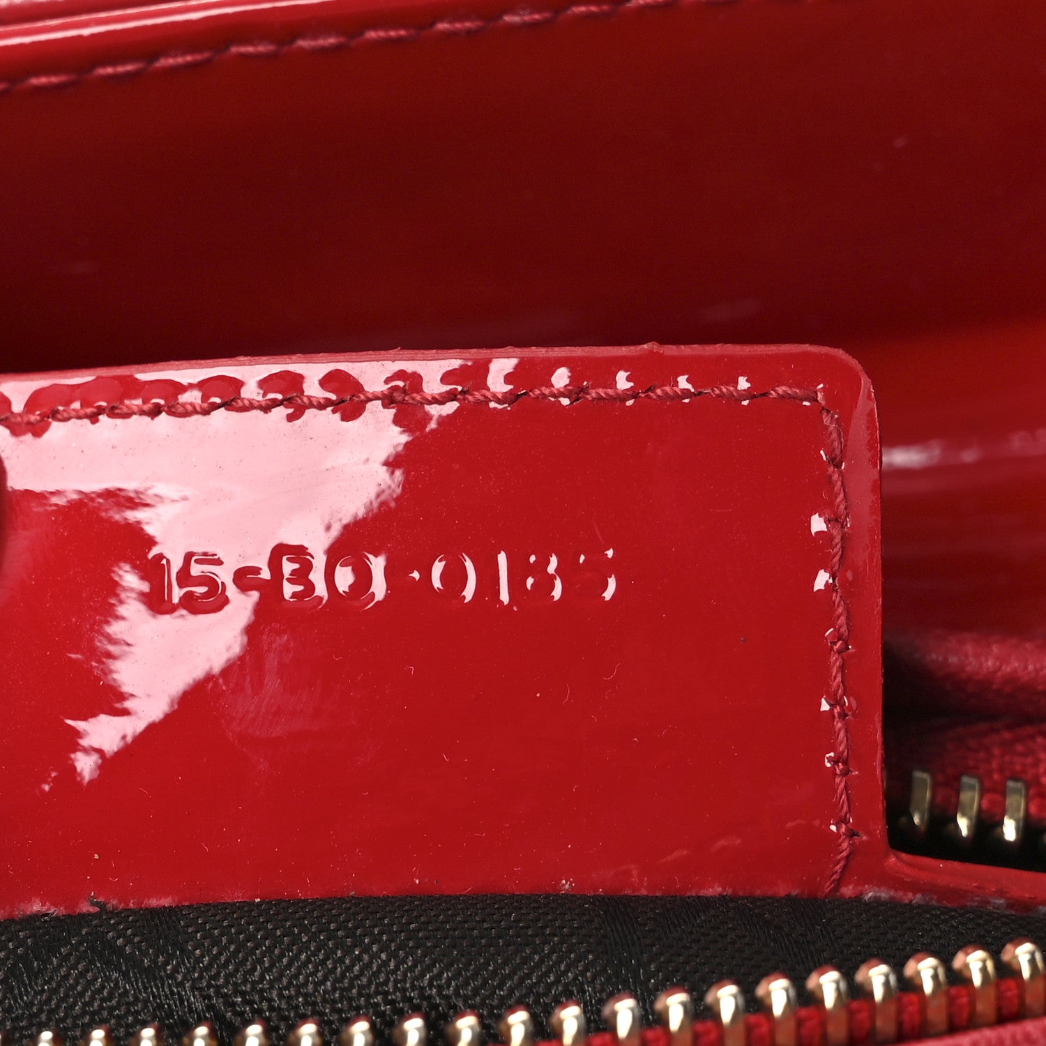 Christian Dior Patent Cannage Medium Lady Dior Red 7 of 15