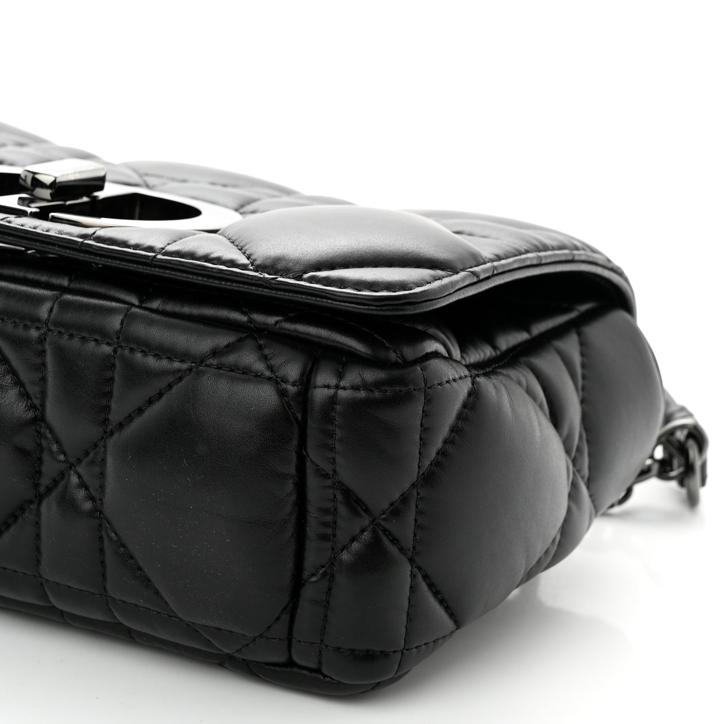 Calfskin Macrocannage Small Caro Bag Black