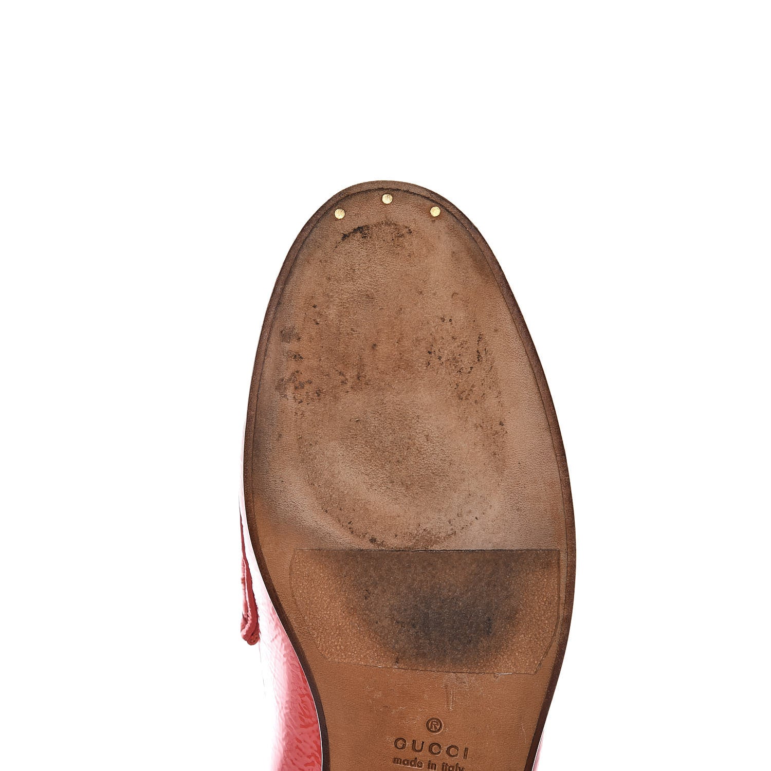 Gucci Patent Womens 1953 Horsebit Loafers 36 Coral 9 of 14