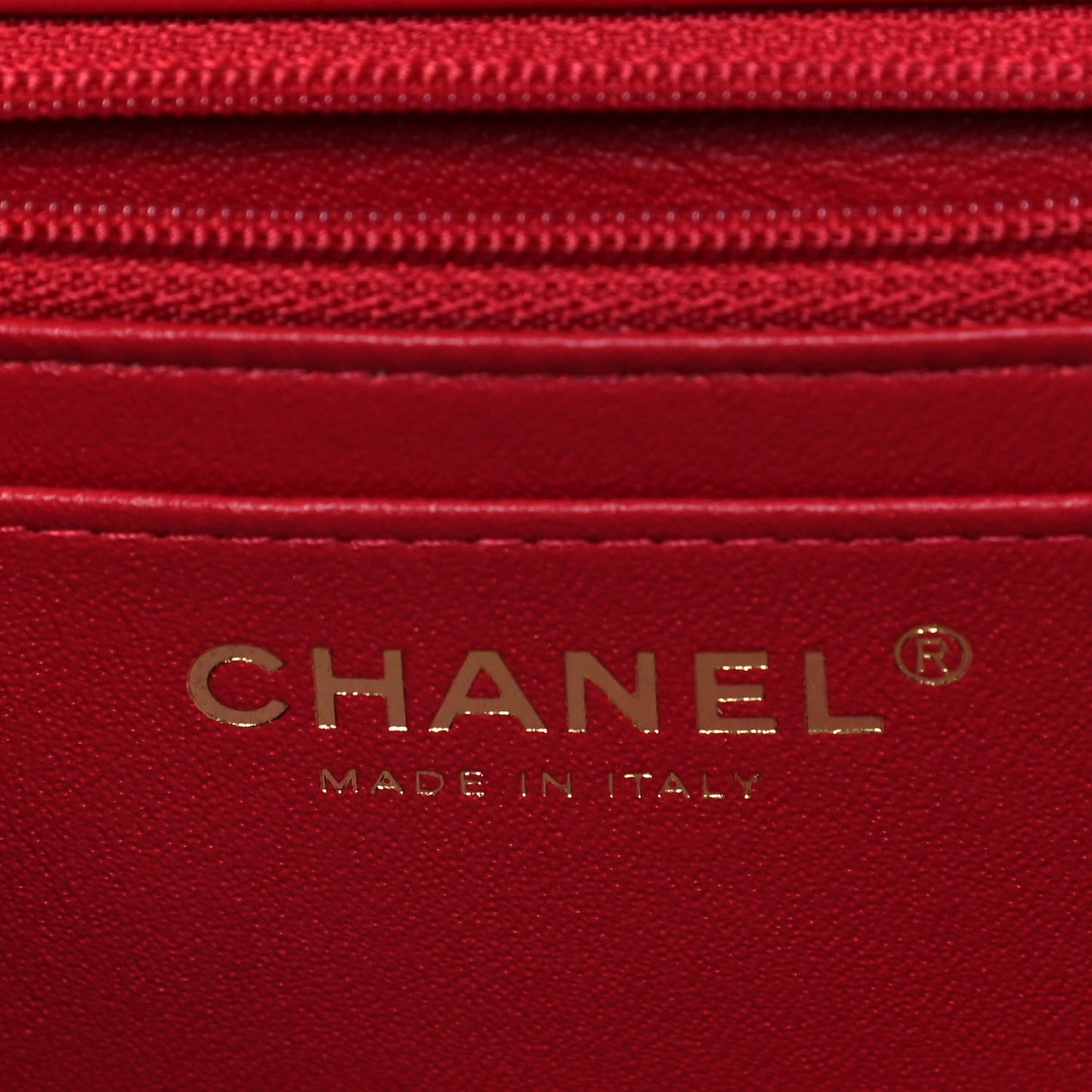 Lambskin Quilted Mini Top Handle Rectangular Flap Red