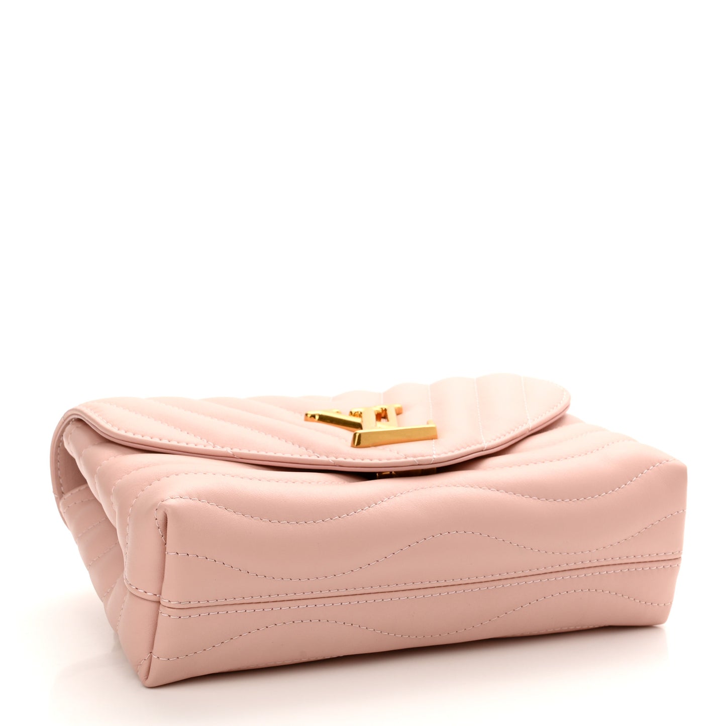 Calfskin New Wave Chain MM NM Rose Ballerine
