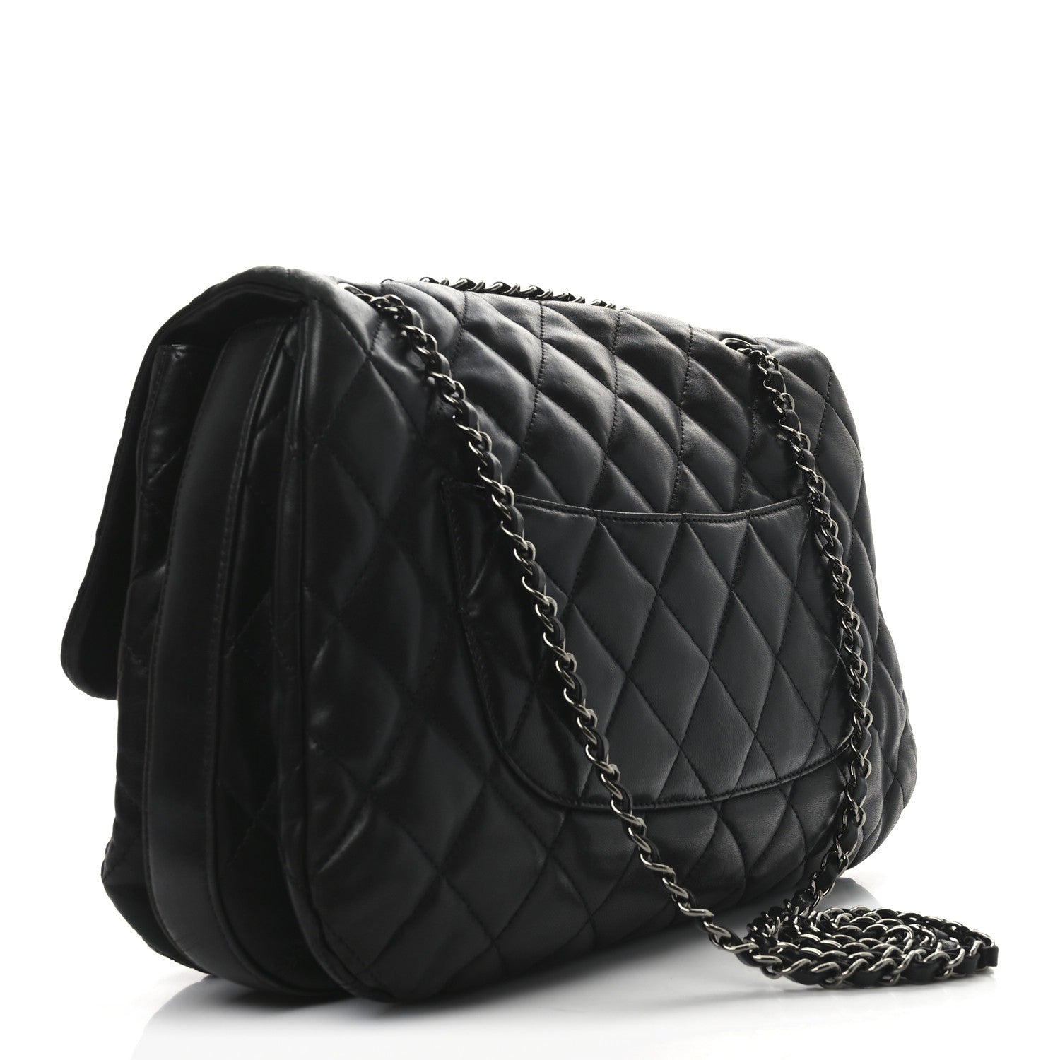 Chanel Lambskin Quilted Chanel 3 Maxi Flap Bag Black 3 of 10