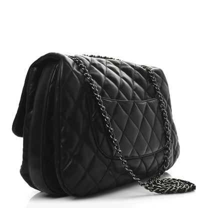 Chanel Lambskin Quilted Chanel 3 Maxi Flap Bag Black 3 of 10