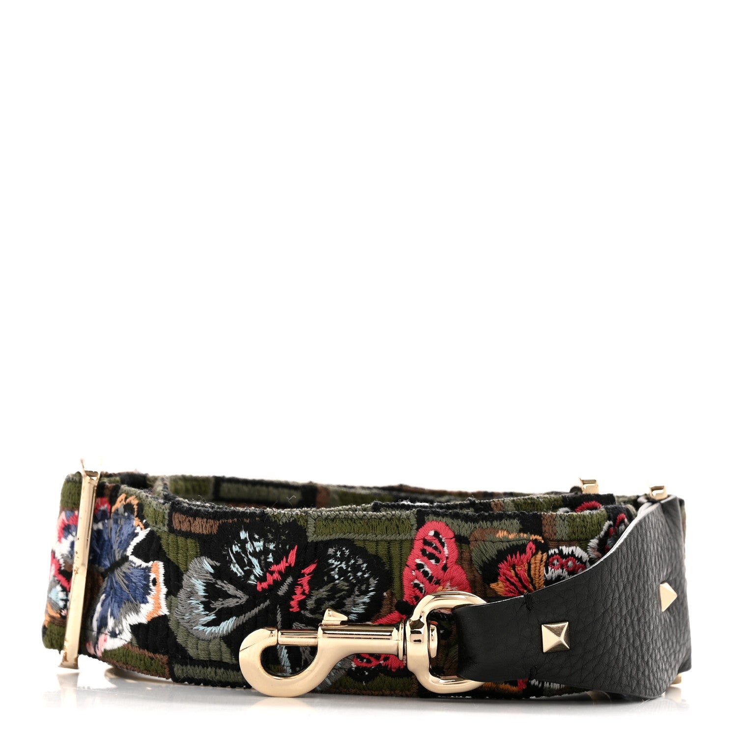 Valentino Garavani Canvas Camubutterfly Rockstud Guitar Strap Multicolor 1 of 6