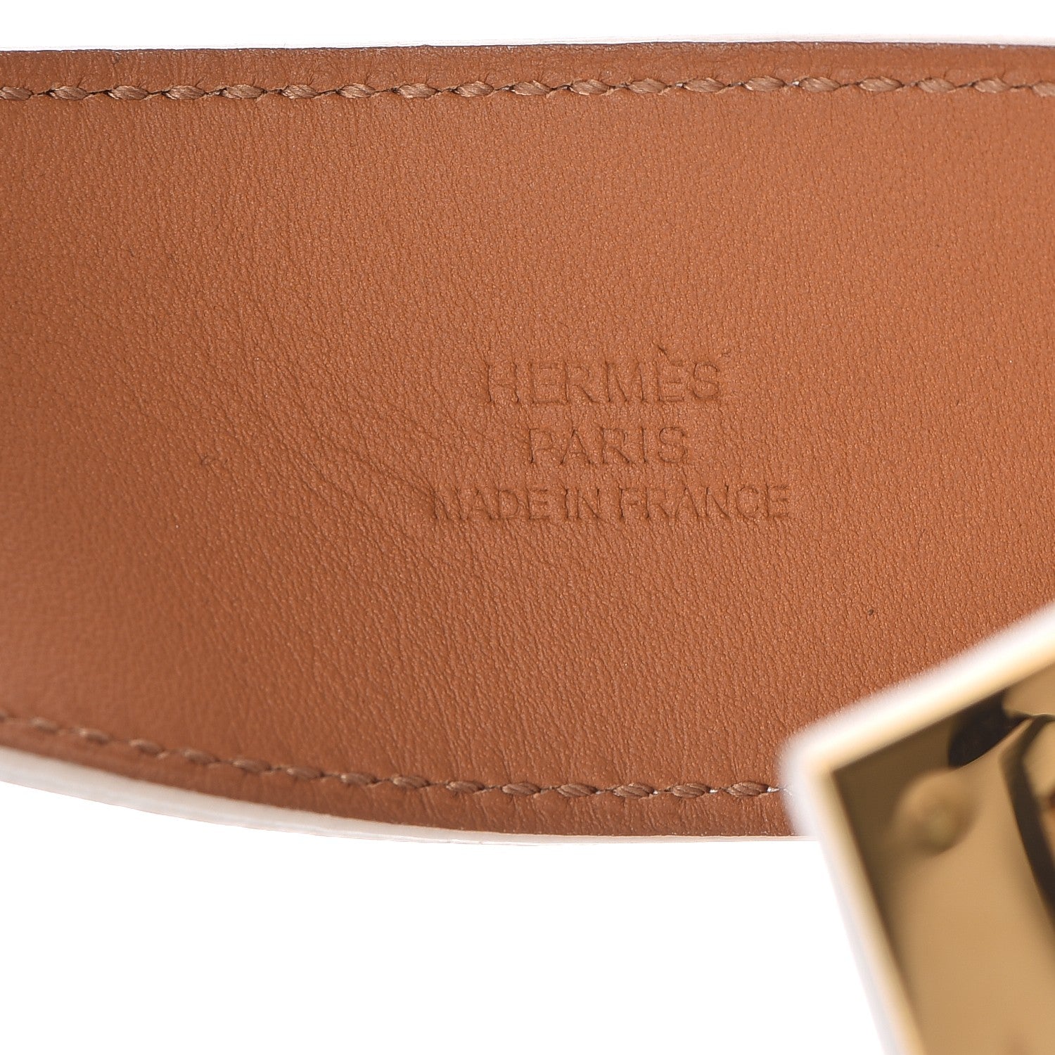 Hermes Epsom Kelly Dog Bracelet White 5 of 6