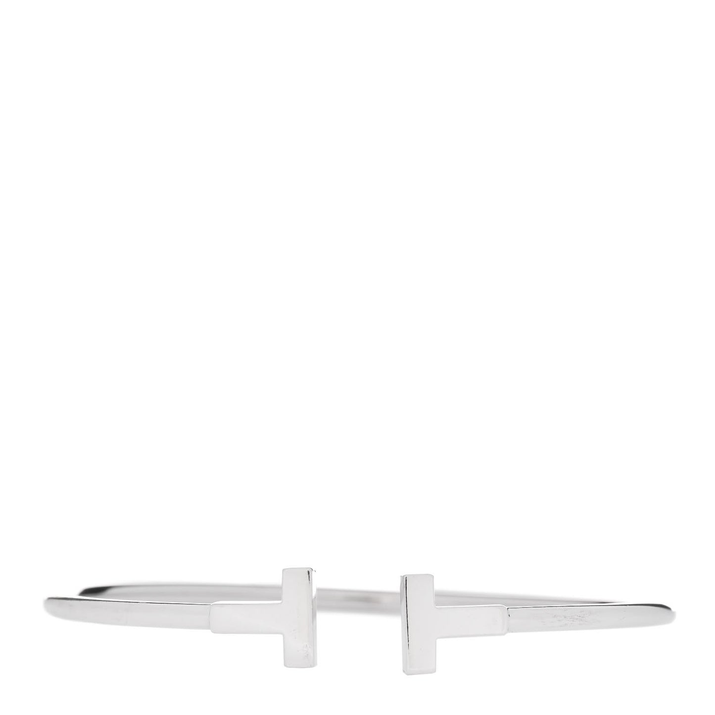 18K White Gold T Wire Bracelet