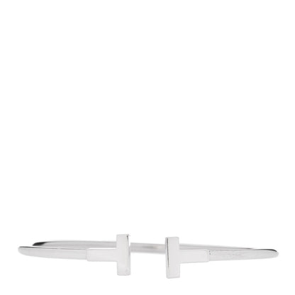 Tiffany 18K White Gold T Wire Bracelet 1 of 4