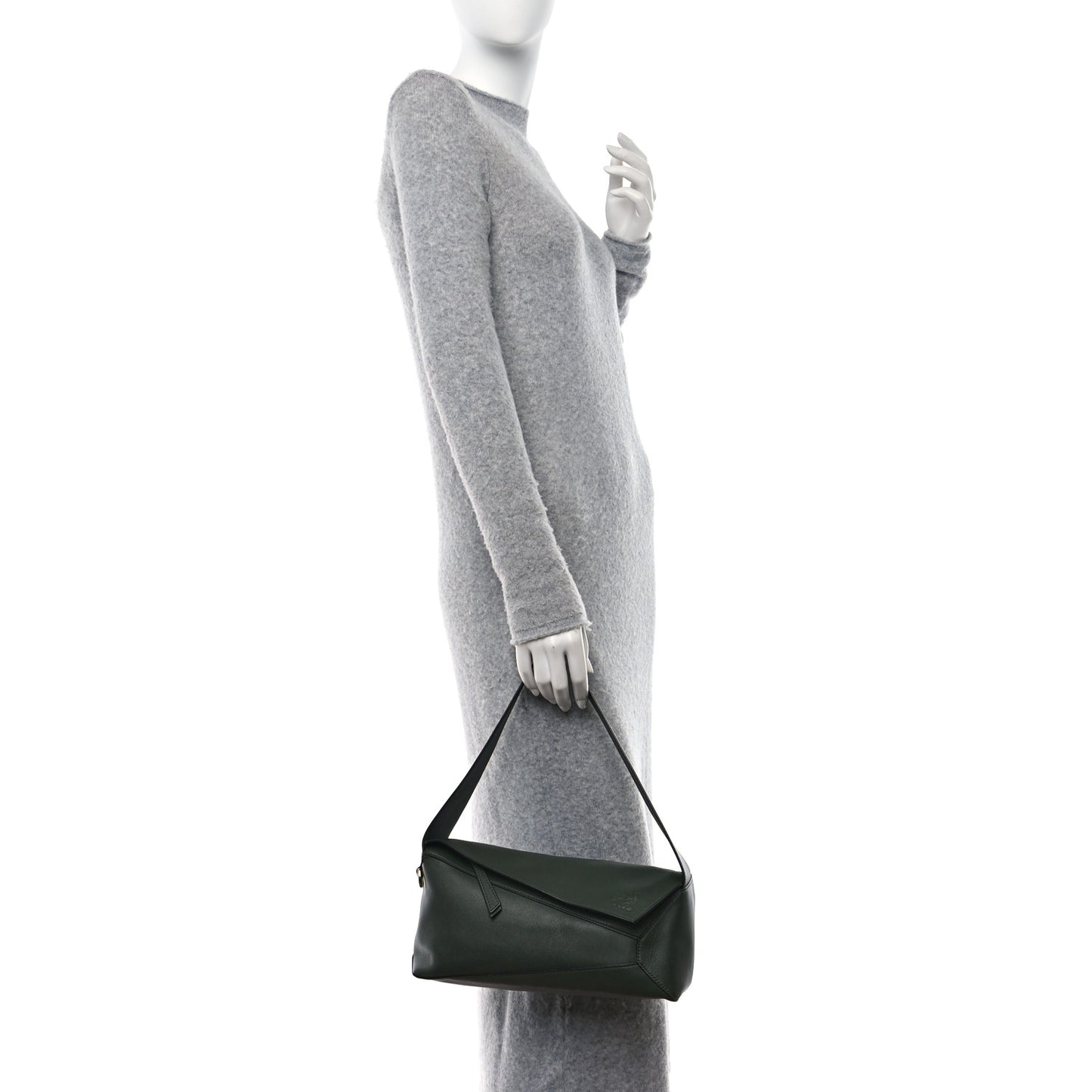 Calfskin Puzzle Hobo Avocado