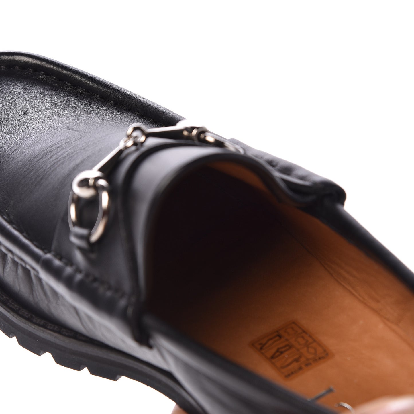 Laredo Calfskin Mens Horsebit Loafers 9 Black