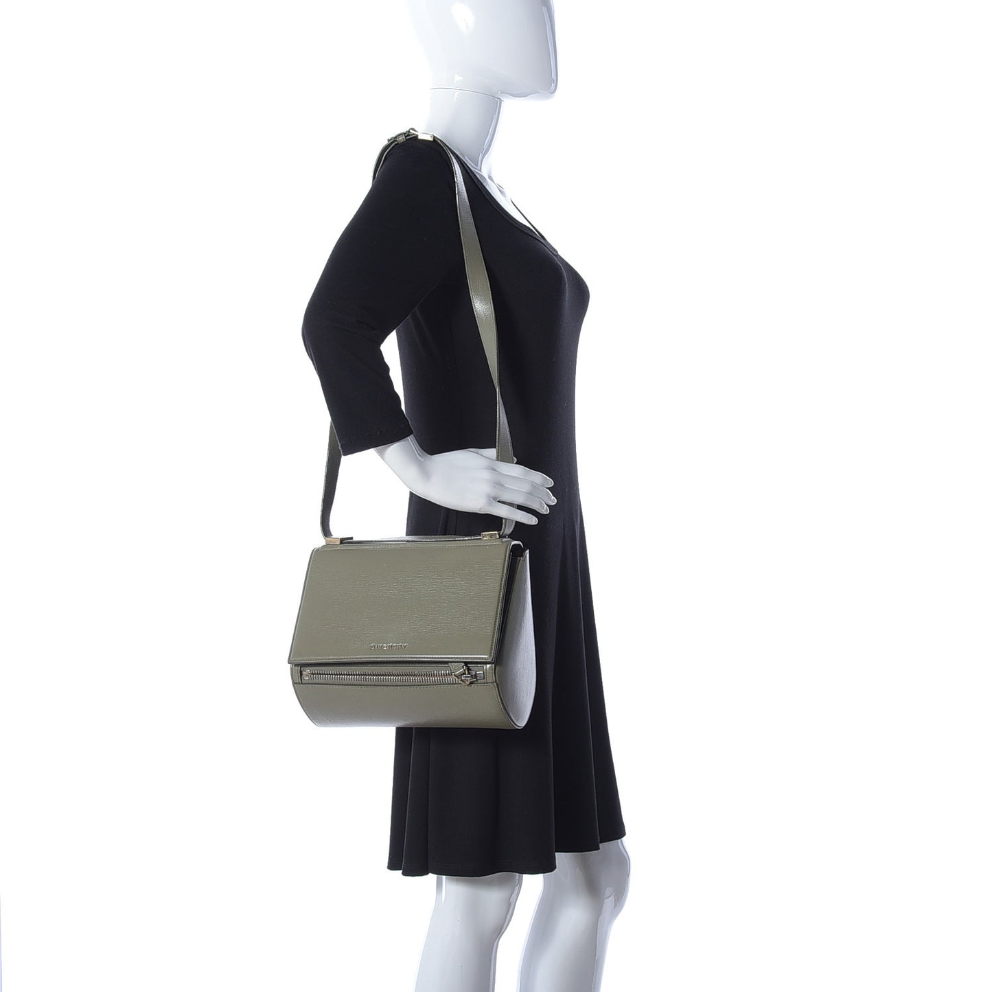 Textured Calfskin Medium Pandora Box Crossbody Bag