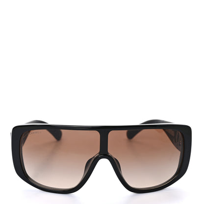 Chanel Acetate Shield Sunglasses 5495 Black 2 of 7