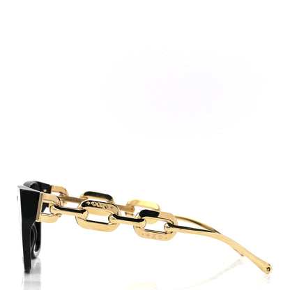 Louis Vuitton Acetate Metal LV Edge Sunglasses Z1631E Black 3 of 11