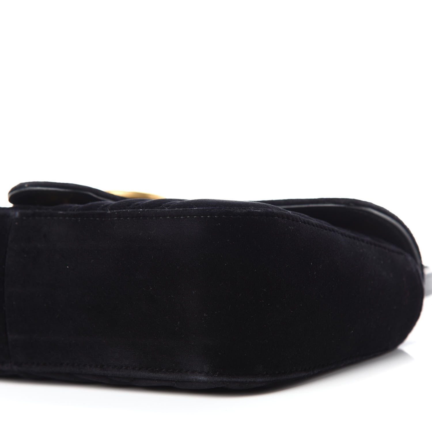 Gucci Velvet Matelasse Small GG Marmont Shoulder Bag Black 7 of 14