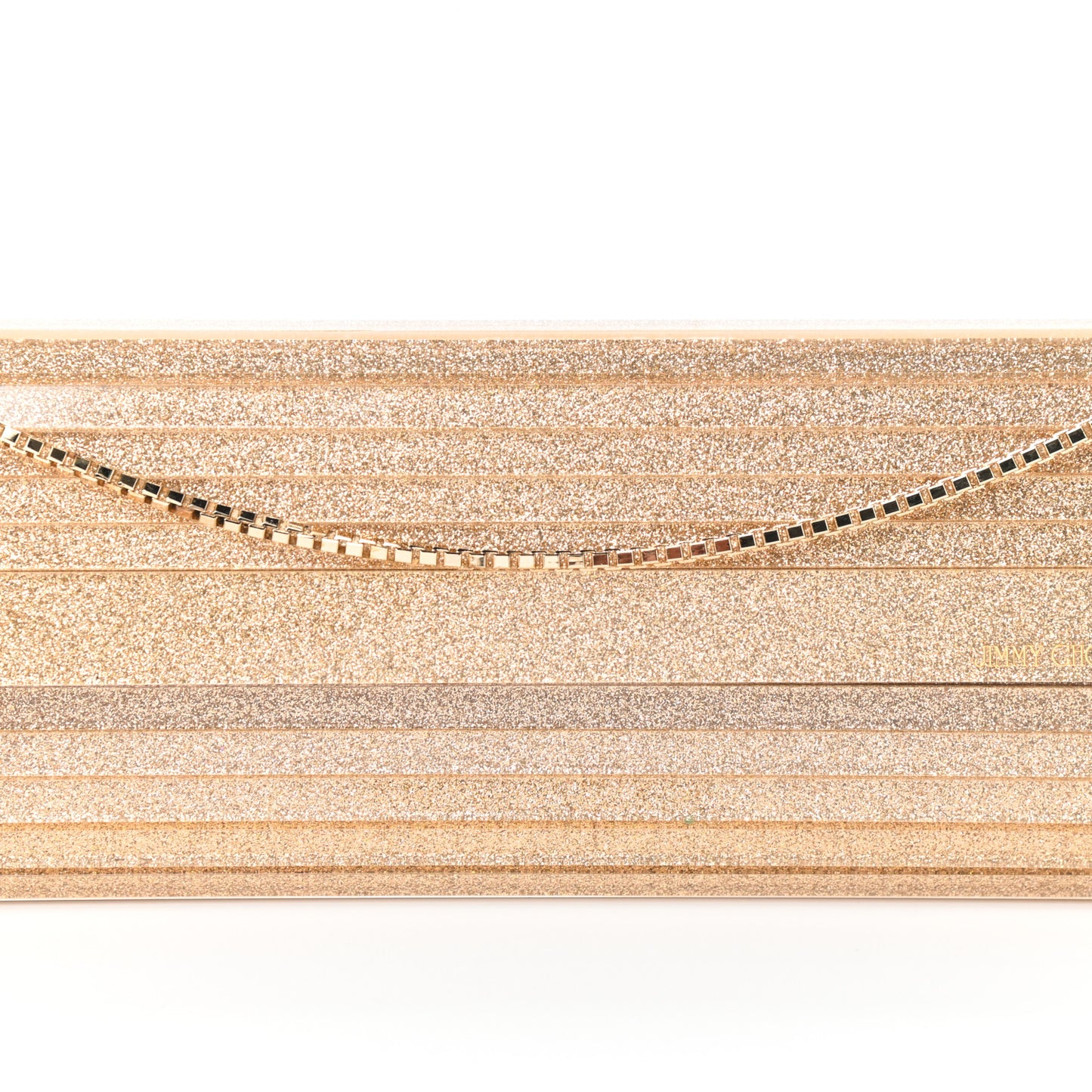 Acrylic Glitter Sweetie Clutch Gold