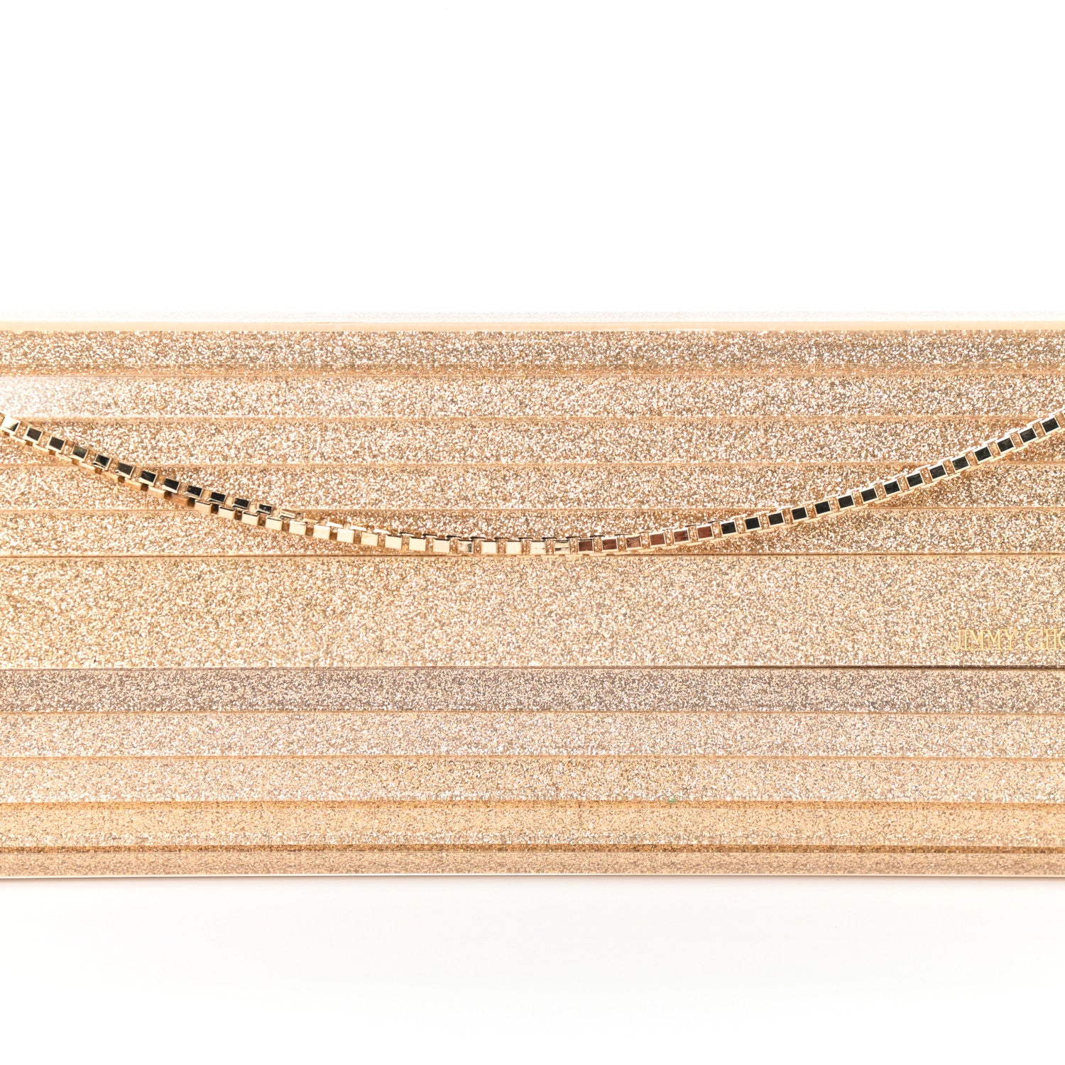 Jimmy Choo Acrylic Glitter Sweetie Clutch Gold 7 of 9