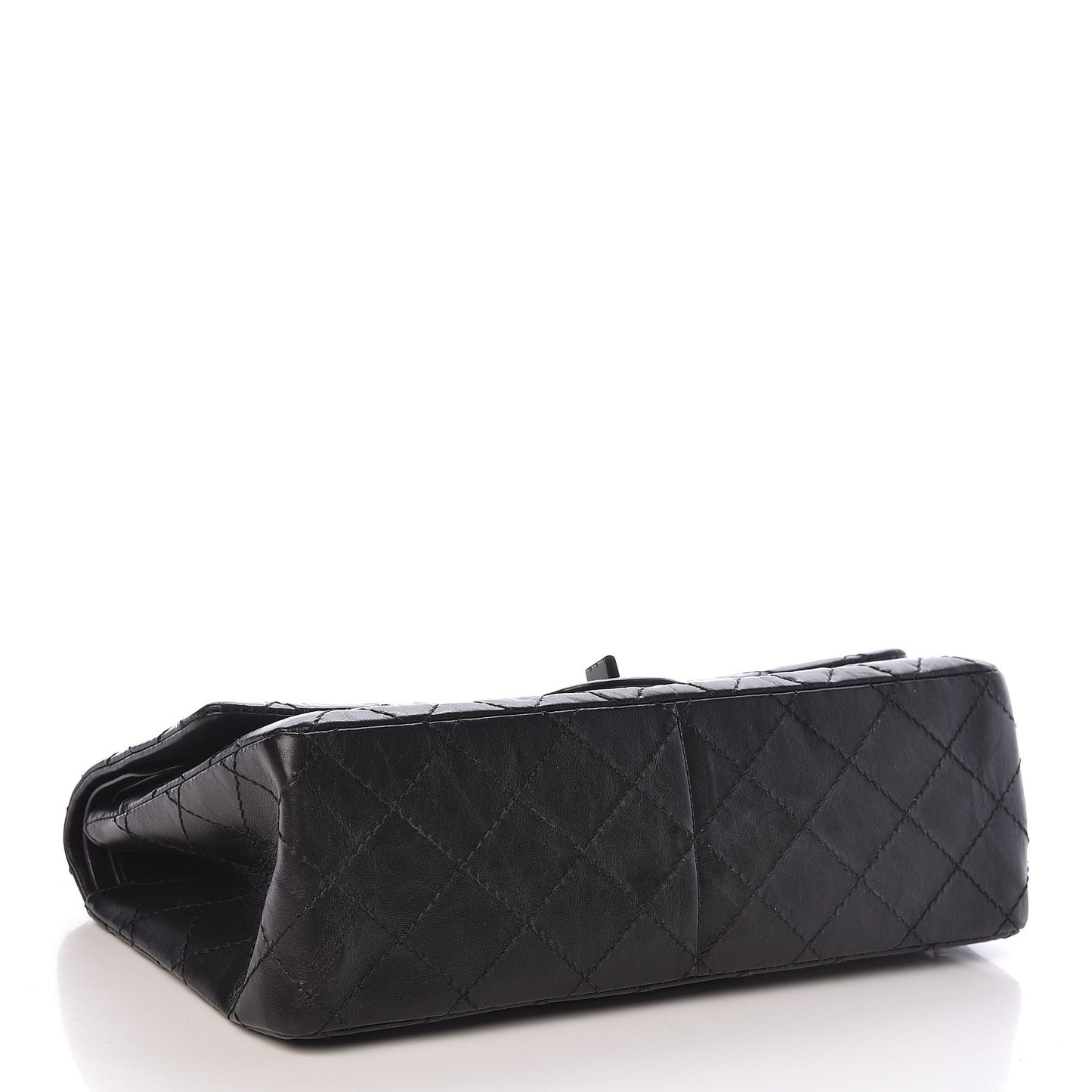 Aged Calfskin Quilted 2.55 Reissue 226 Flap So Black