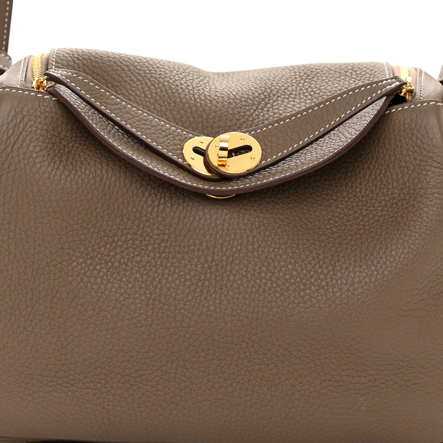 Hermes Taurillon Clemence Lindy 26 Etoupe 8 of 10