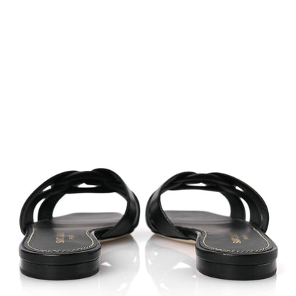 Saint Laurent Calfskin Tribute 05 Slide Sandals 36.5 Black 6 of 11