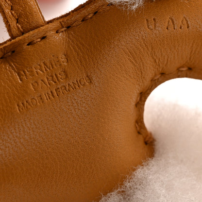 Hermes Milo Lambskin Shearling Budy Charm Sesame 3 of 4