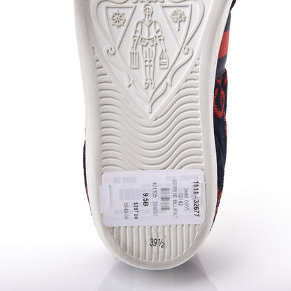 Gucci Terry Cloth GG Monogram Web Womens Ace Sneakers 39.5 Blue Red 9 of 11