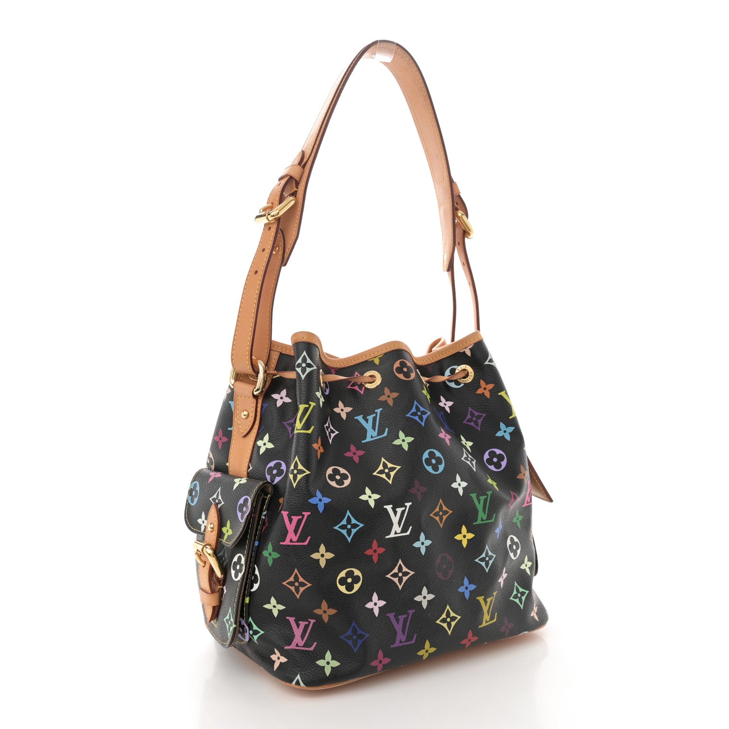Louis Vuitton Monogram Multicolor Petit Noe Black 3 of 14