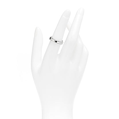 Tiffany Platinum 4mm Together Double Milgrain Band Ring 53 6.5 2 of 4