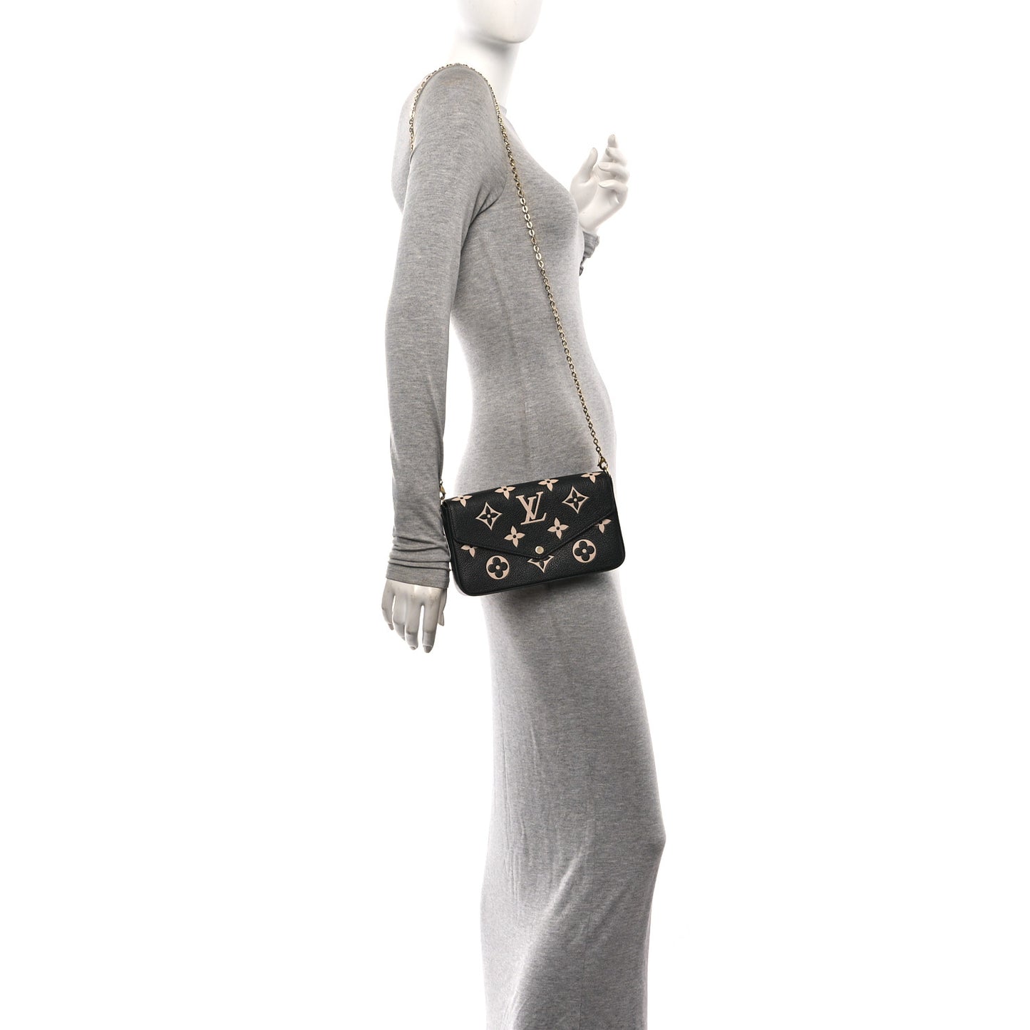 Empreinte Monogram Giant Felicie Pochette Black Beige