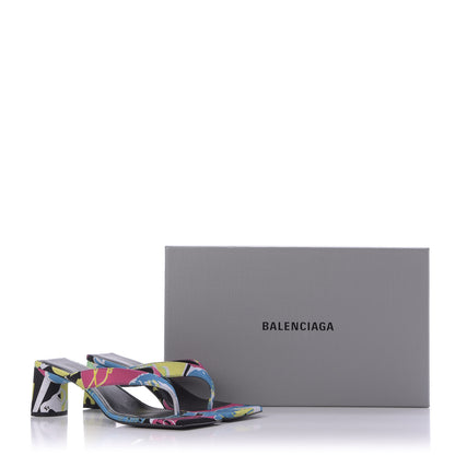 Balenciaga Spandex Double Square Flat 60mm Sandals 37 Multicolor 10 of 10