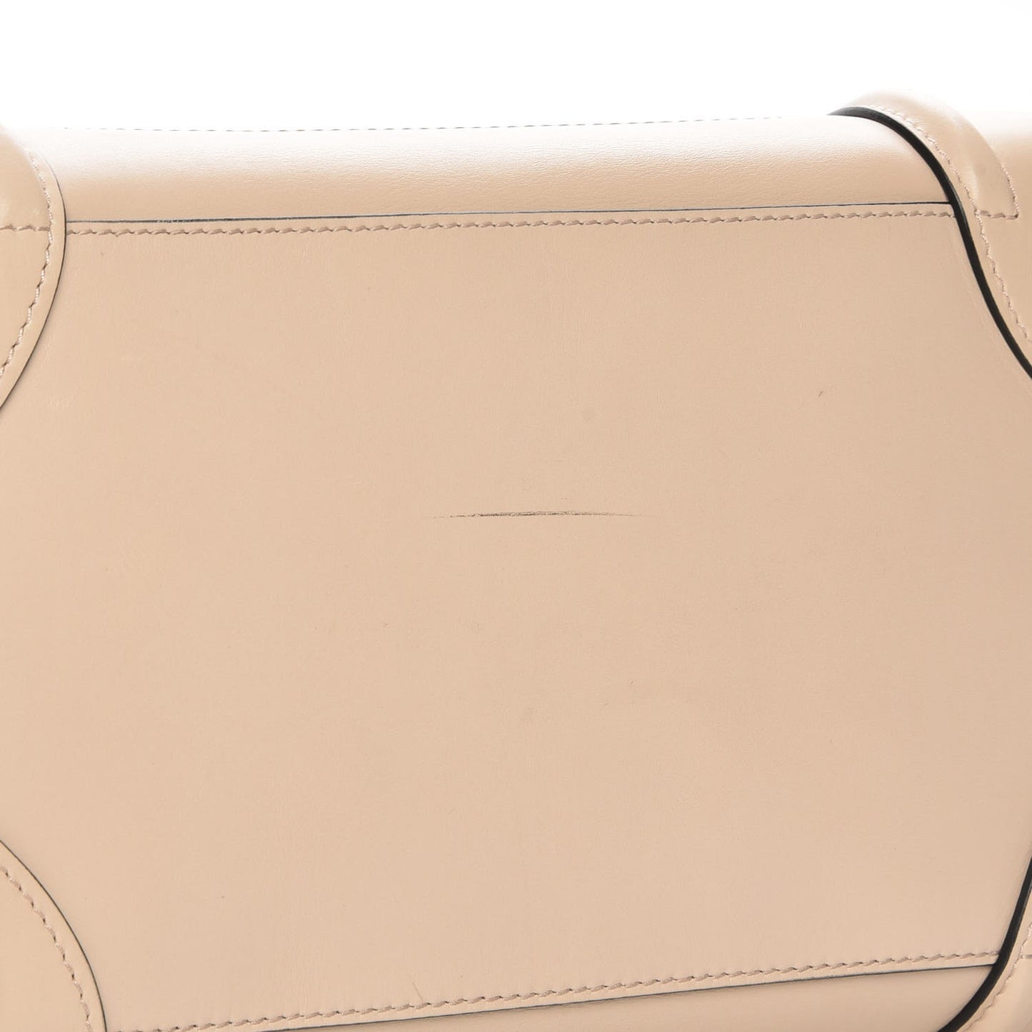 Satin Calfskin Mini Bi-Color Luggage Powder Black
