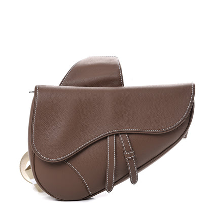 Christian Dior Grained Calfskin Saddle Bag Brown 1 of 8