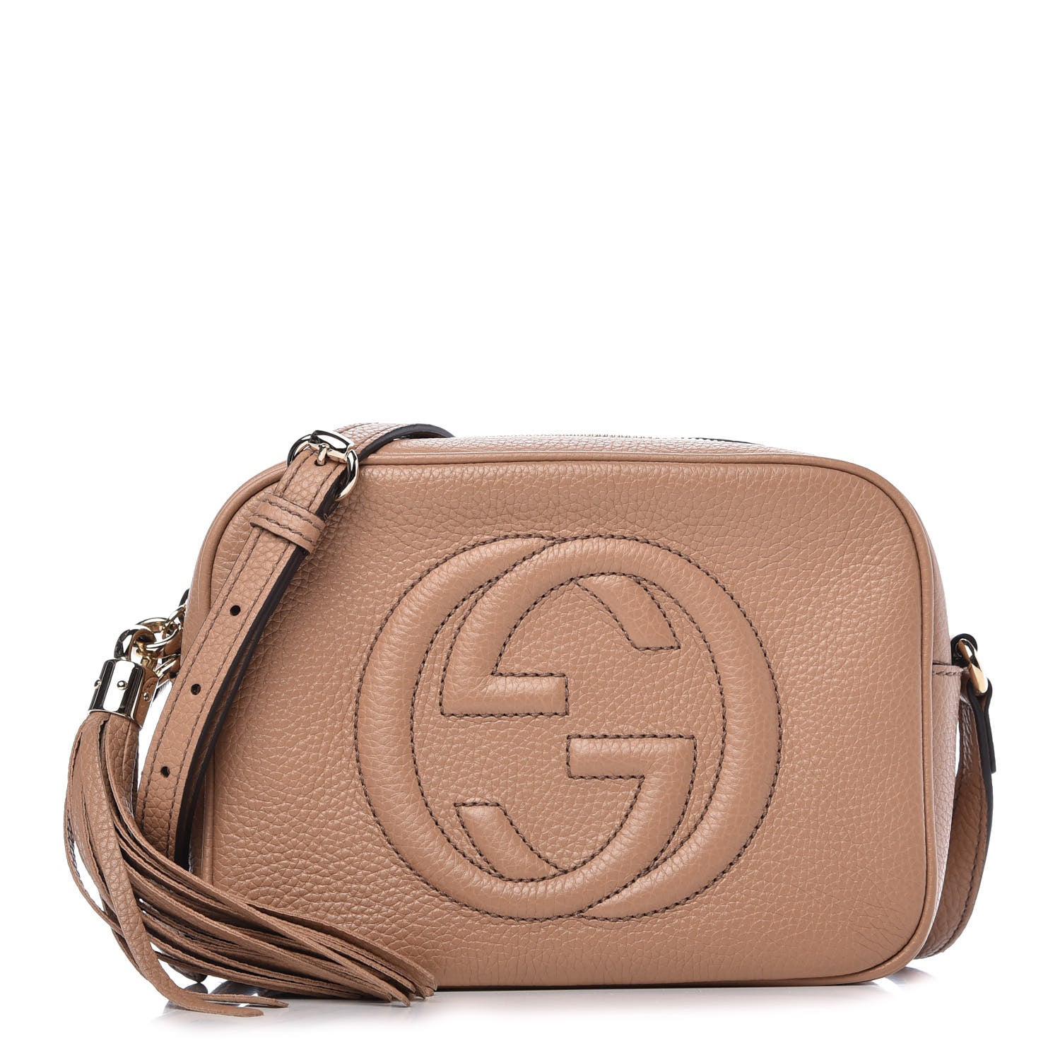 Gucci Pebbled Calfskin Small Soho Disco Bag Rose Beige 1 of 10