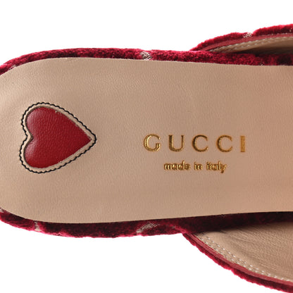 Gucci Velvet GG Monogram Womens Princetown Slippers 35.5 Red Cipria 7 of 8
