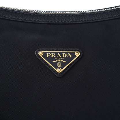 Prada Tessuto Nylon Saffiano Flat Messenger Bag Black 8 of 15