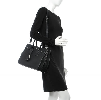 Saint Laurent Grained Calfskin Small Supple Sac De Jour Black 3 of 12