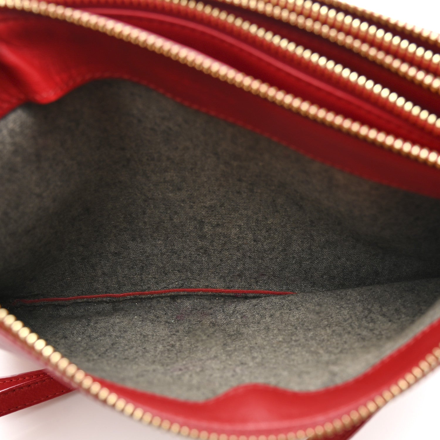 Celine Lambskin Large Trio Crossbody Bag Red 7 of 19