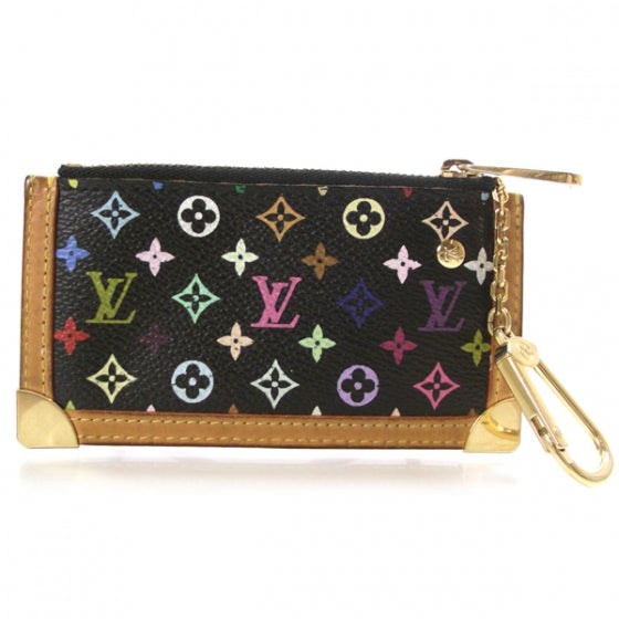 Louis Vuitton Monogram Multicolor Key Pouch Black 3 of 14