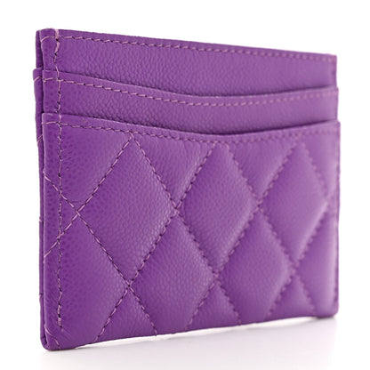 Chanel Caviar Quilted Card Holder Purple 3 of 8