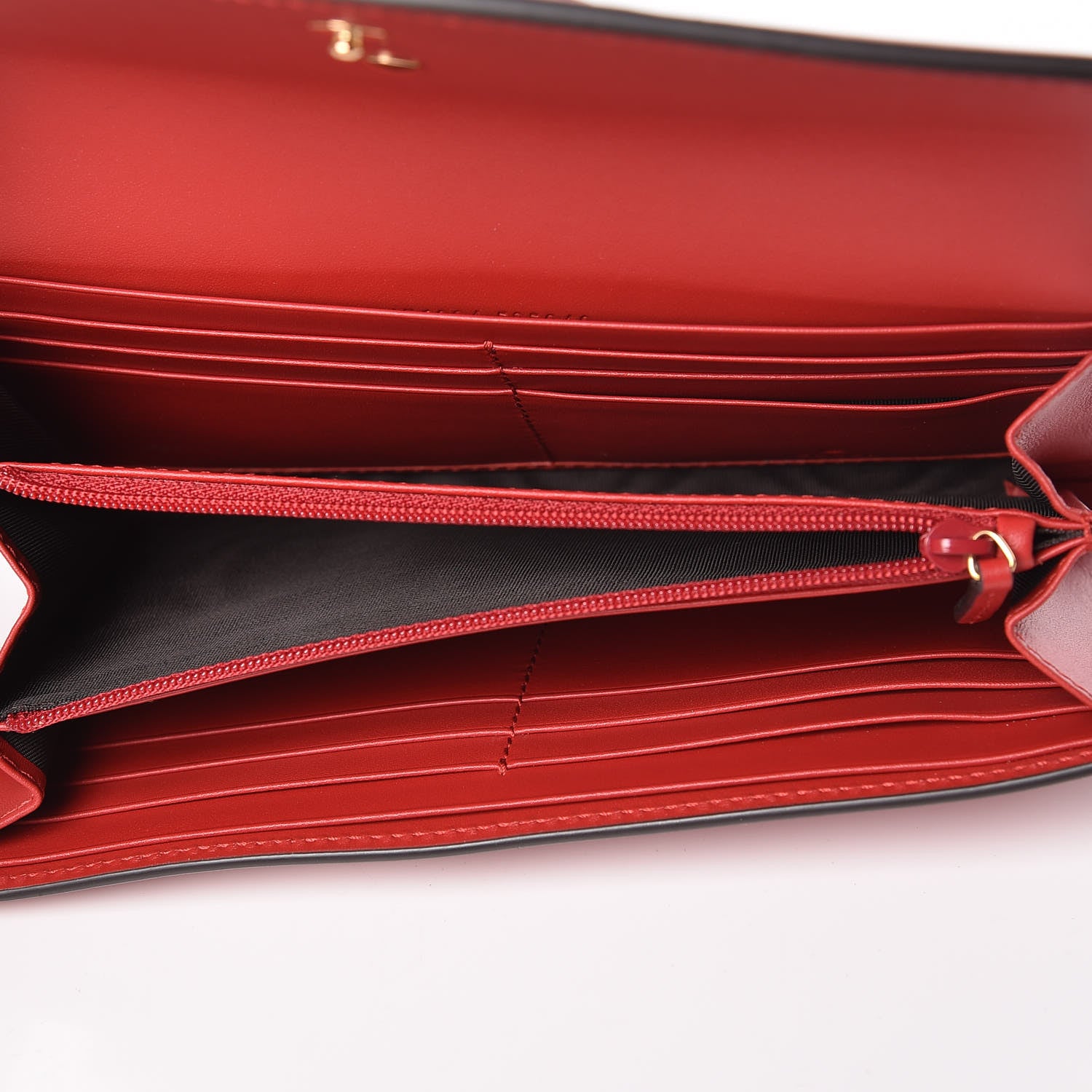 Gucci Calfskin Sylvie Continental Wallet Hibiscus Red 5 of 8