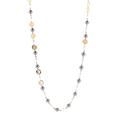 Chanel Pearl Papyrus Long Necklace Gold Pearly White Gold 1 of 5