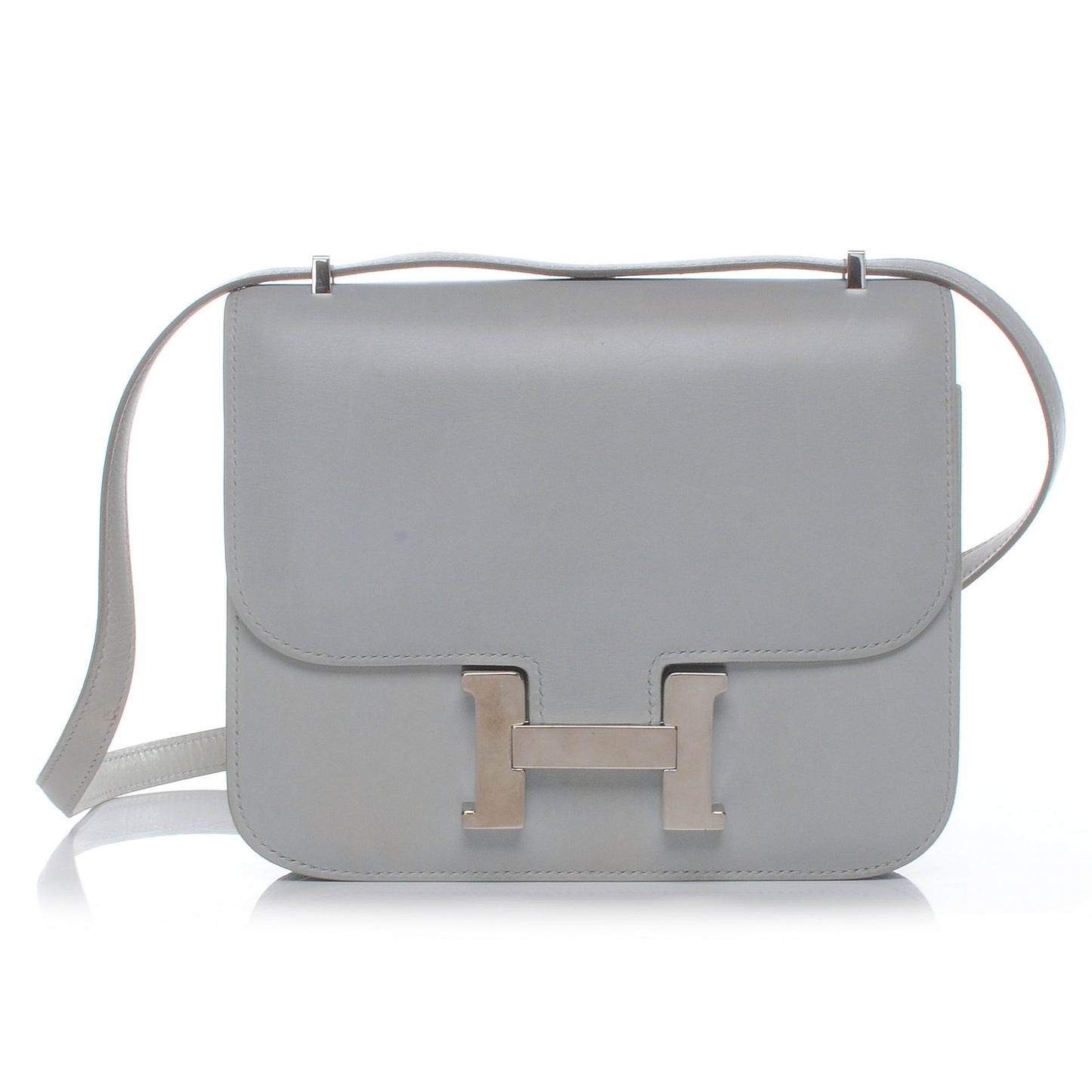 Box Leather Mini Constance Gris Pale