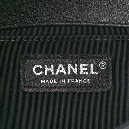 Chanel Lambskin Iridescent PVC Chevron Quilted Medium Boy Flap Black Silver 6 of 11