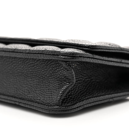 Chanel Caviar Quilted Wallet on Chain WOC Black 10 of 11