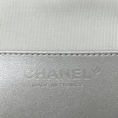 Chanel Metallic Lambskin Quilted Large CC In Love Heart Bag Silver 6 of 11